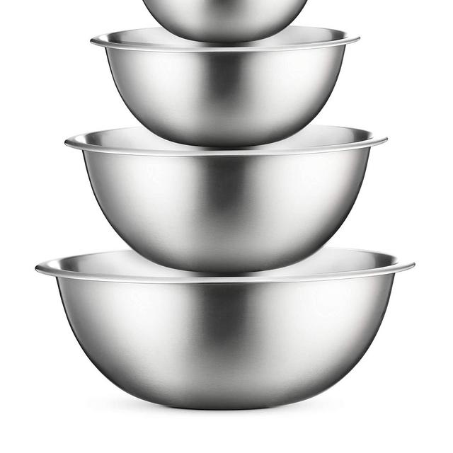 Stainless Steel Mixing Bowls (Set of 5) Stainless Steel Mixing Bowl Set - Easy To Clean, Nesting Bowls for Space Saving Storage, Great for Cooking, Baking, Prepping