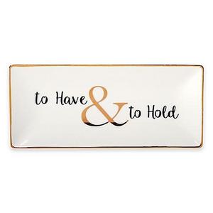 Olivia & Oliver "To Have & to Hold" Trinket Tray in Gold