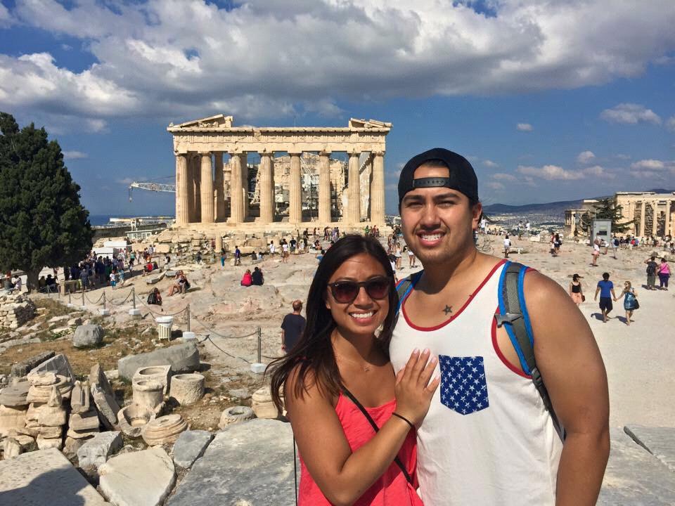 July 4, 2015: Our first international trip together: Athens, Greece