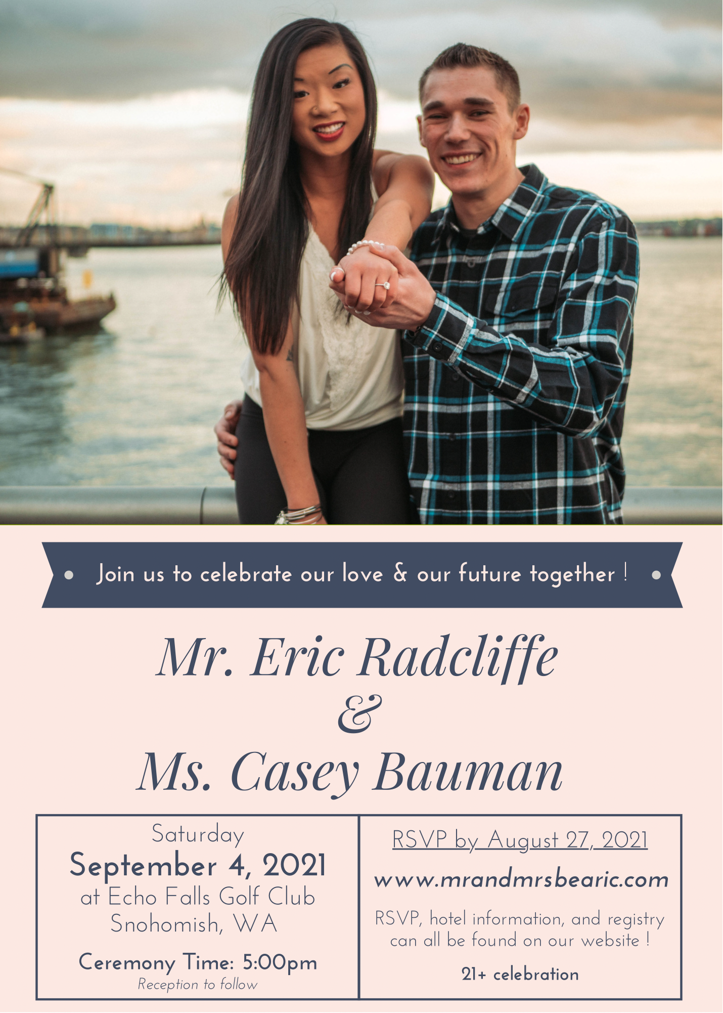The Wedding Website of Eric Radcliffe and Casey Bauman