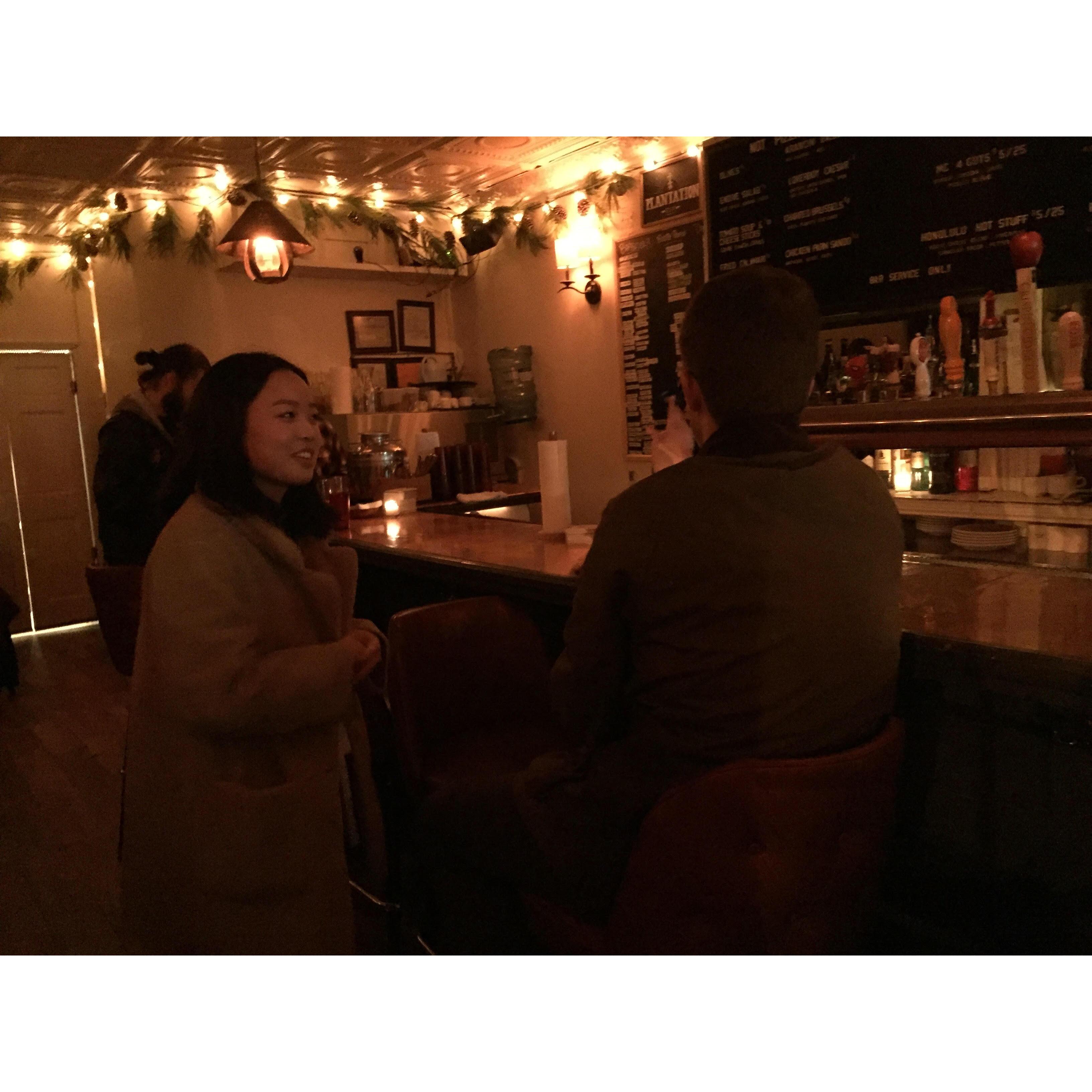 2014 - Our second date at the bar we met in the East Village. RIP Lover Boi