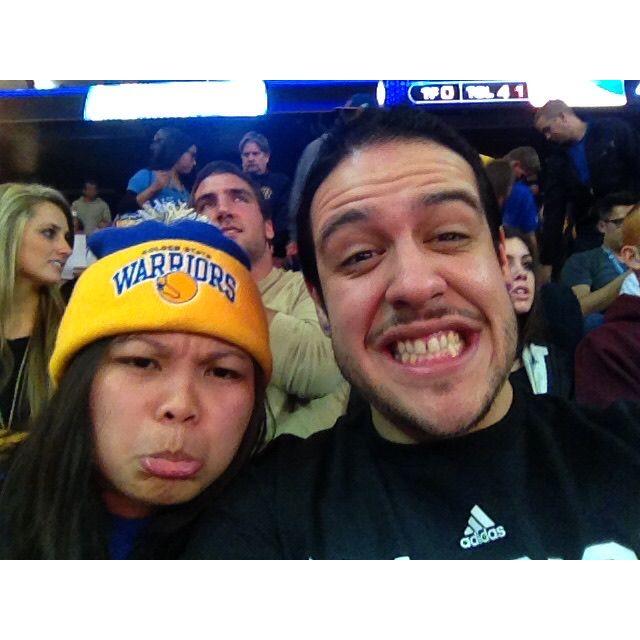 Did you know Adan had never been to a Warriors game before Kay? Circa 2015.