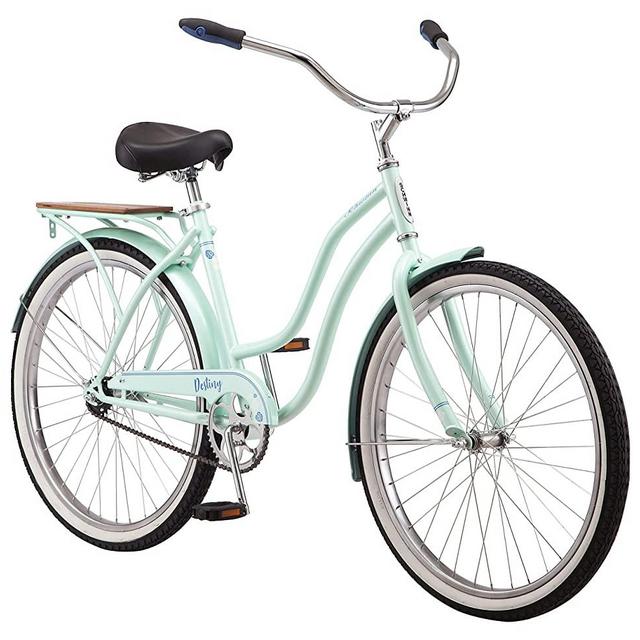 Schwinn Destiny & Baywood Mens and Womens Beach Cruiser Bike, Adult and Big Kid 24 or 26-inch Wheels, Steel Frame, Single Speed Drivetrain, Rear Rack for Cargo, for Upright Comfortable Rides