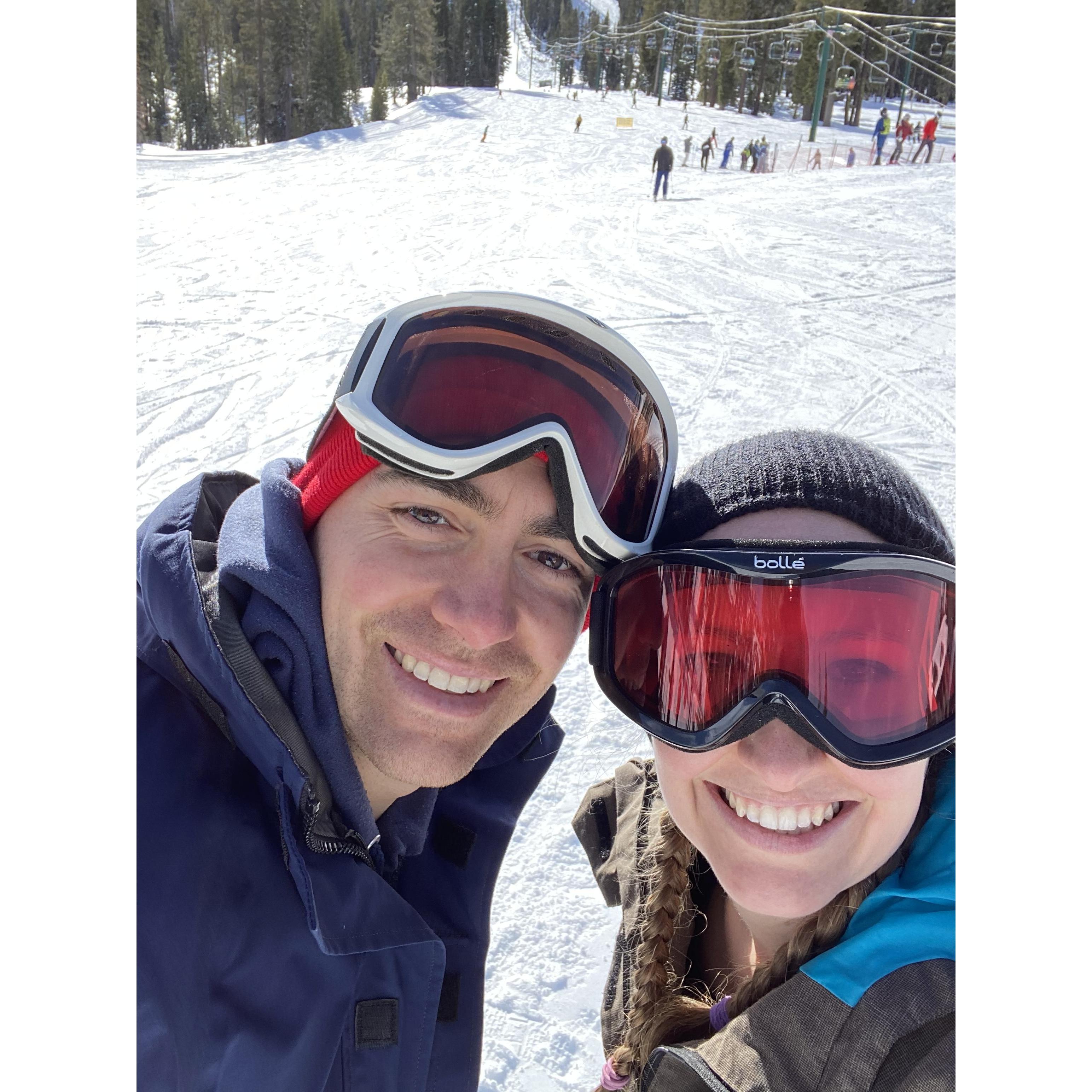Snow Boarding in Tahoe, California