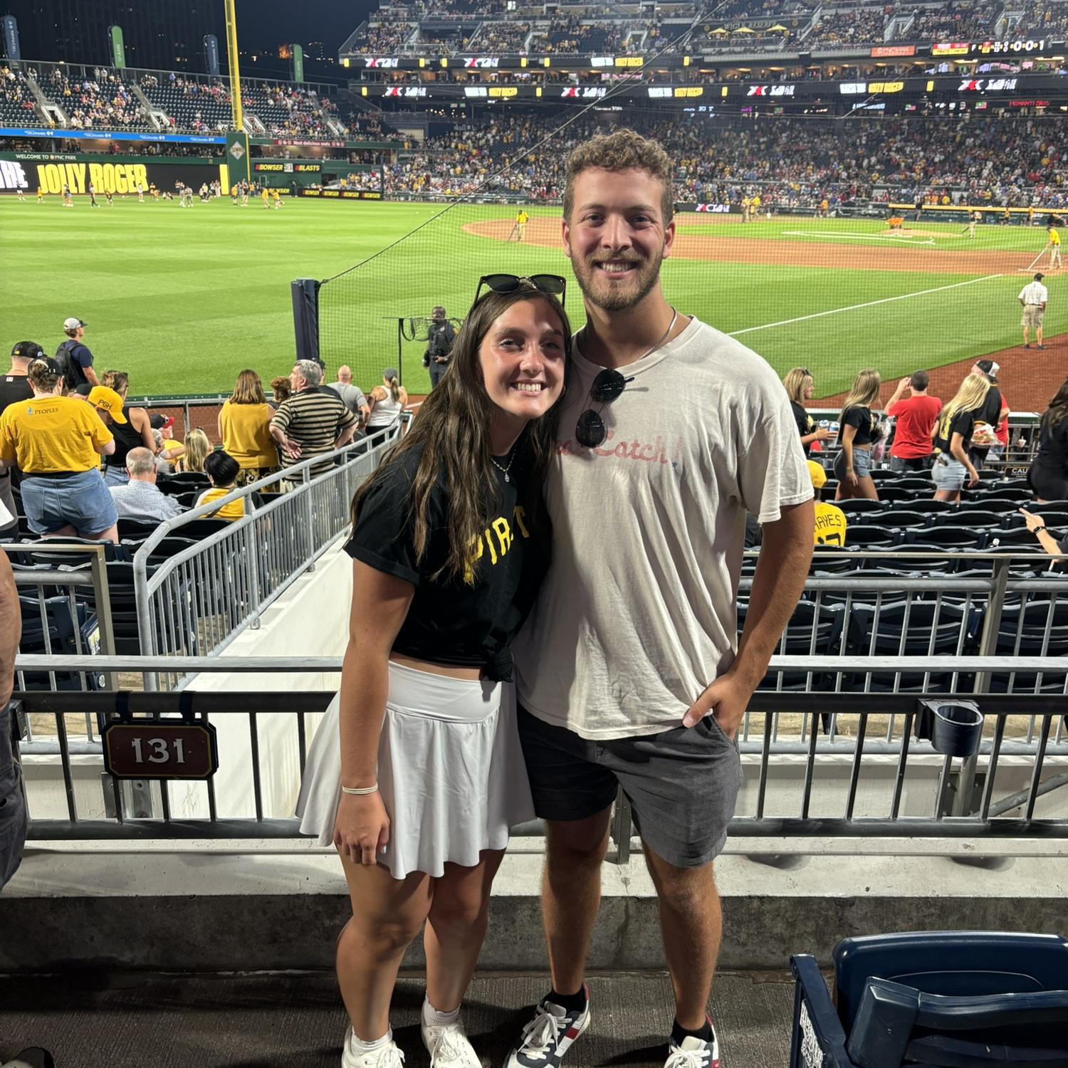 Pirates vs. Phillies game! (don't let it fool you, Mary could not care less about baseball)