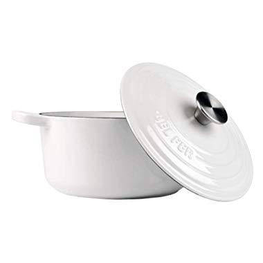 Dwell Six | 3QT White Enameled Cast Iron Dutch Oven