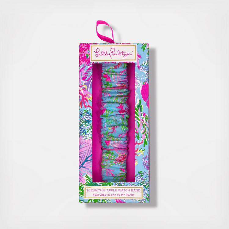 Lilly Pulitzer, Cay to My Heart Scrunchie Apple Watch Band Zola
