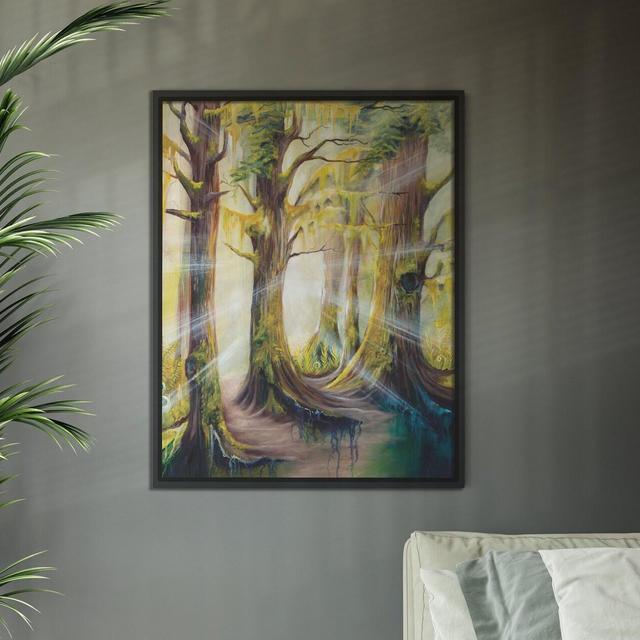 Canvas Art Print Winner Creek Mountain Colorful wall artwork Blue Digital Design vibrant color Alaskan Artist Annie Brace Corso Graphics