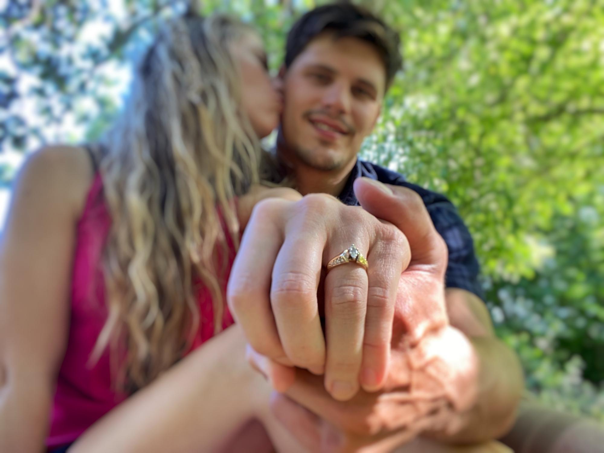 Thankful couple.