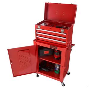 11.5 in. 3-Drawer Tool Chest and Cabinet Combo in Red