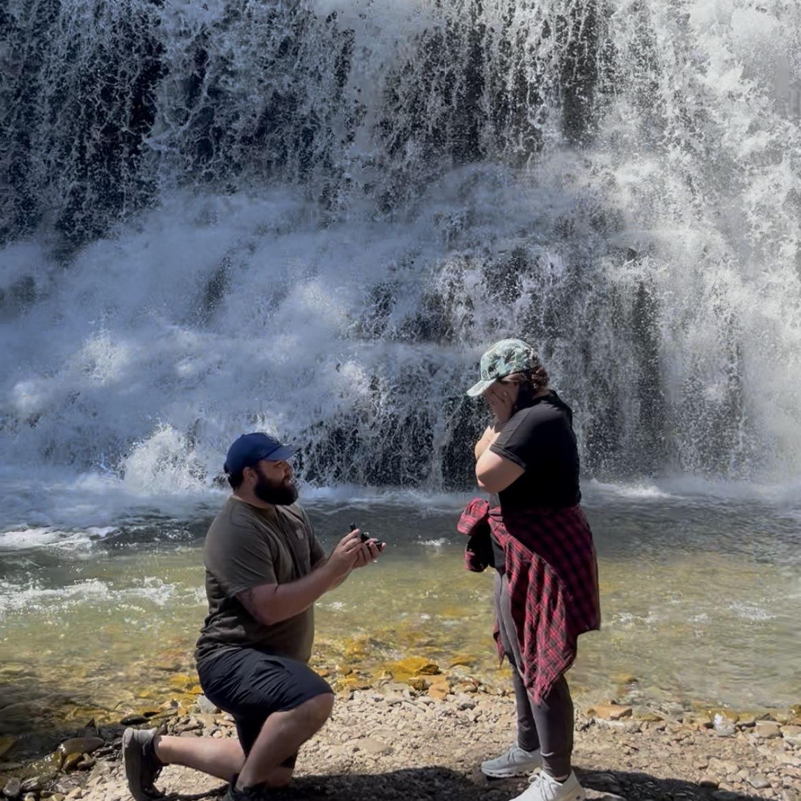 John proposing in Big Sky, MT