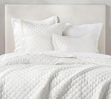 Belgian Flax Linen Diamond Quilt - Ebony