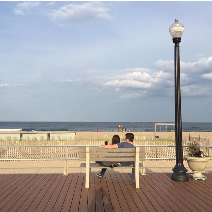 A very romantic picture taken by a random lady of us on the dock in New Jersey.