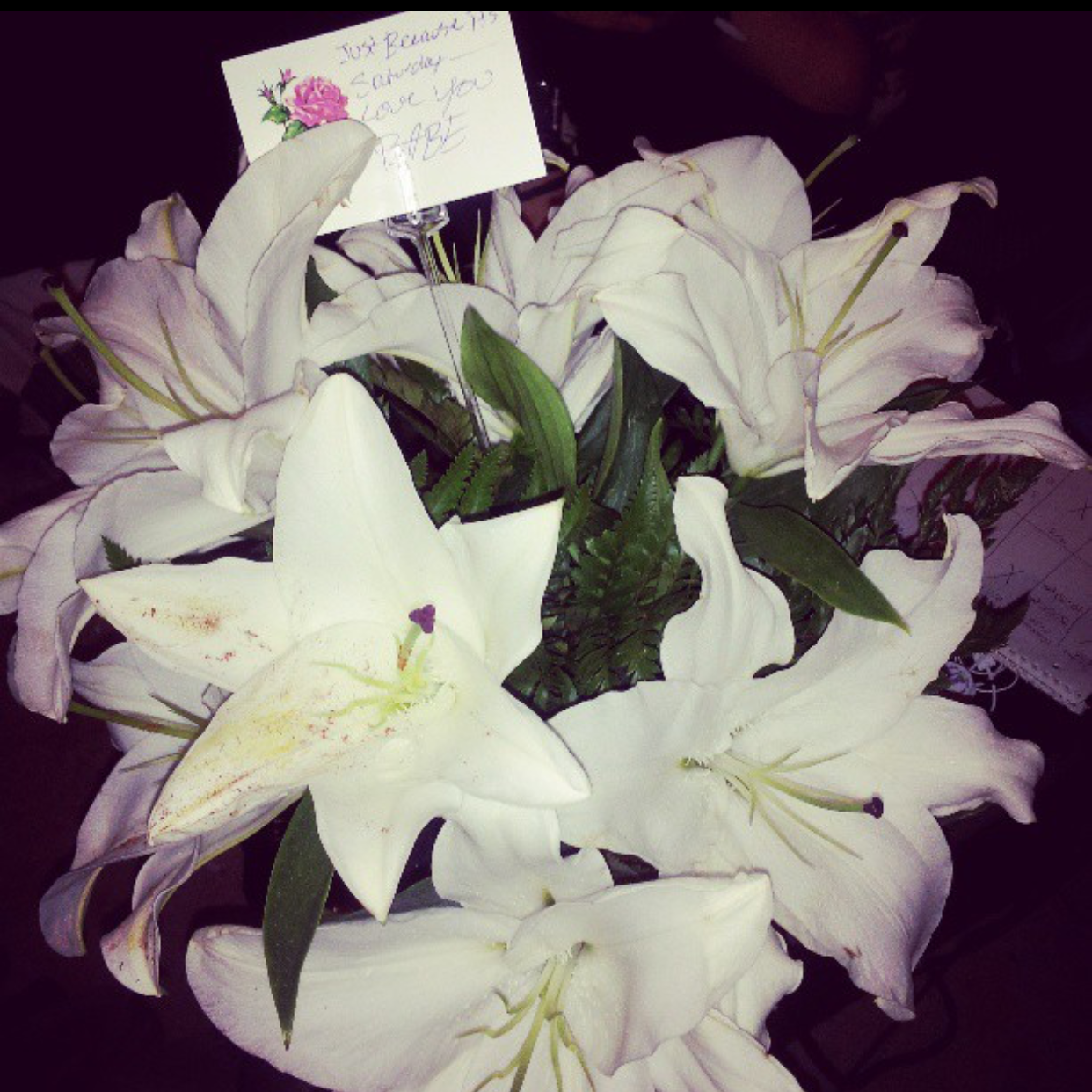 The first bouquet.