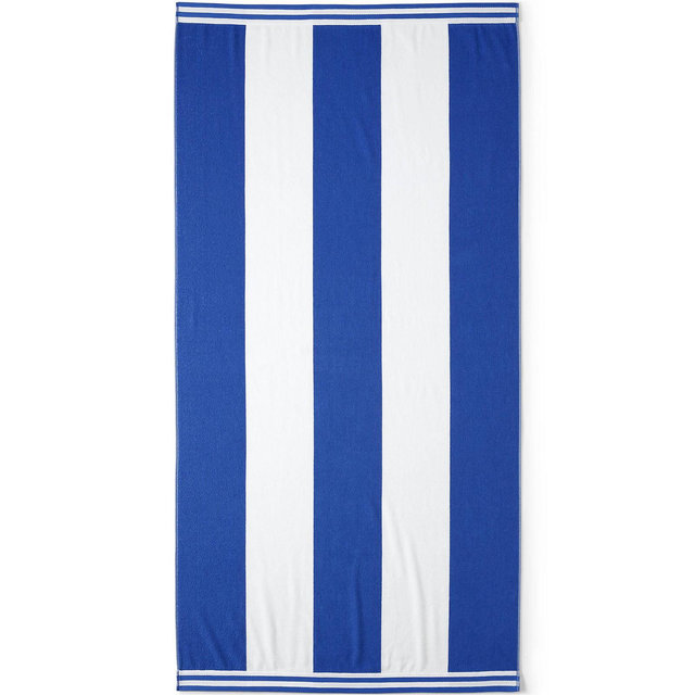 Lands' End Rugby Stripe Beach Towel