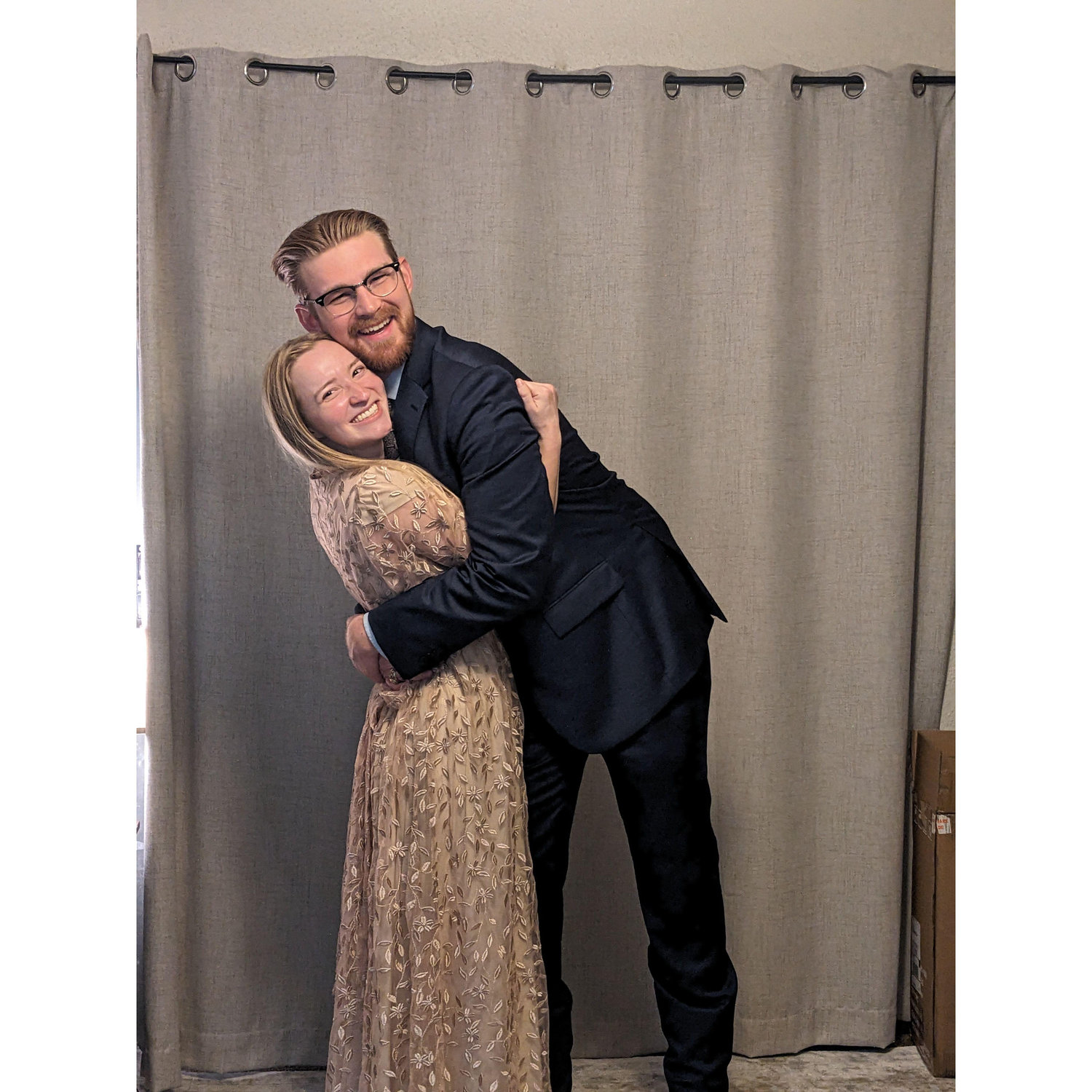 Got all dressed up just to not take any pictures at the event. But Caleb's a pretty great TA.