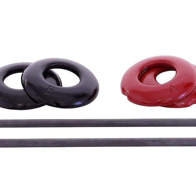 Amish Made Quoits Game Set, Authentic Cast Steel Quoits