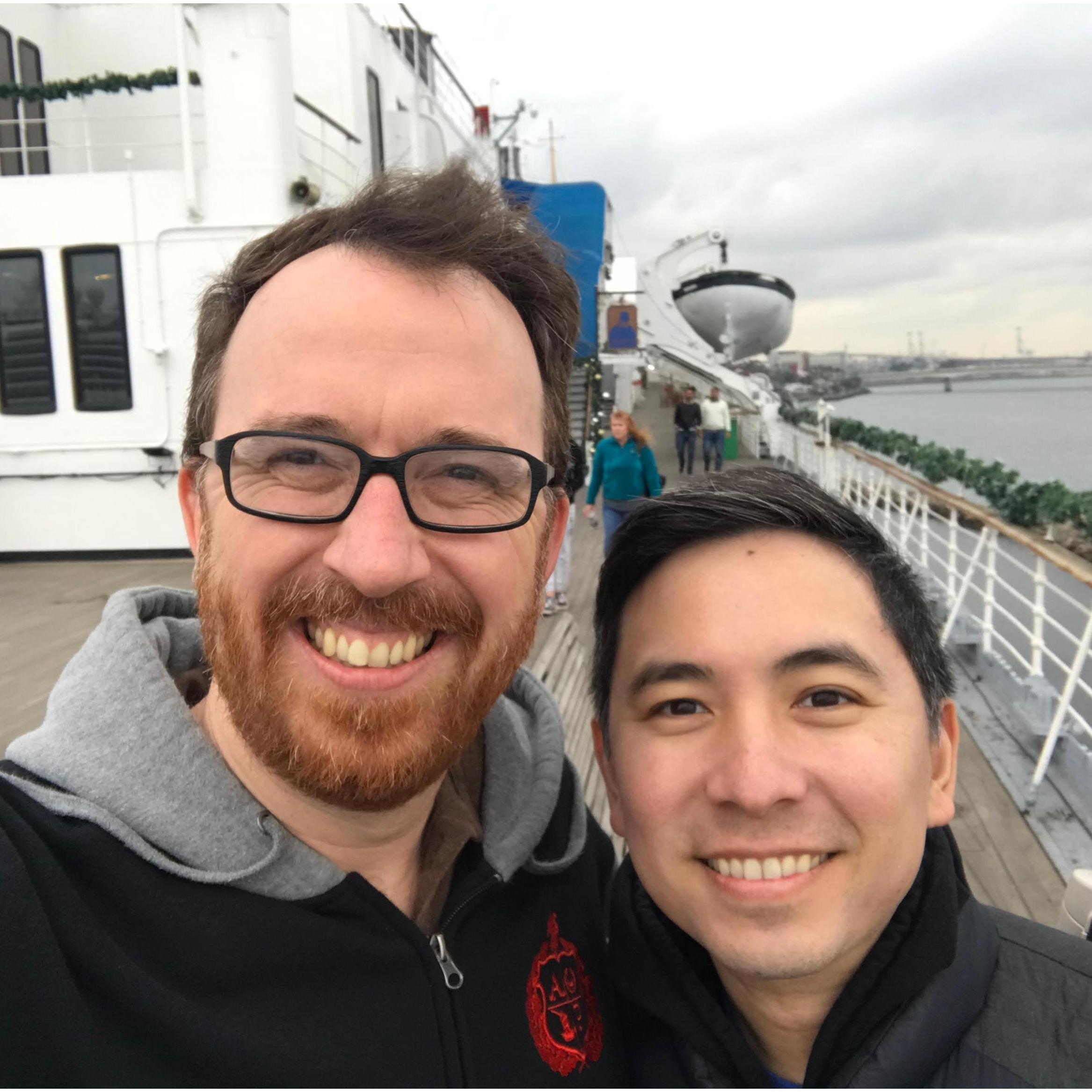 He said of "course!" Our engagement aboard the Queen Mary. January 6, 2019