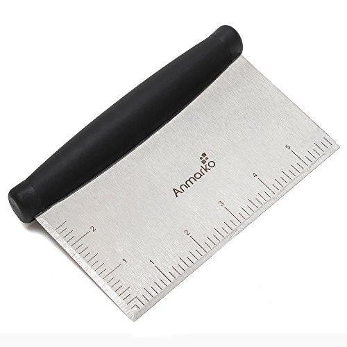 Stainless Steel Metal Griddle Scraper Chopper - Great as Dough Cutter for Bread and Pizza Dough - Multipurpose Kitchen Utensil for Flat Top Griddle - Commercial Quality