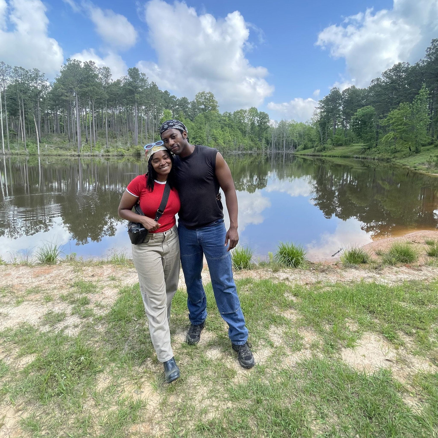 Brianna visiting André's family in Alabama