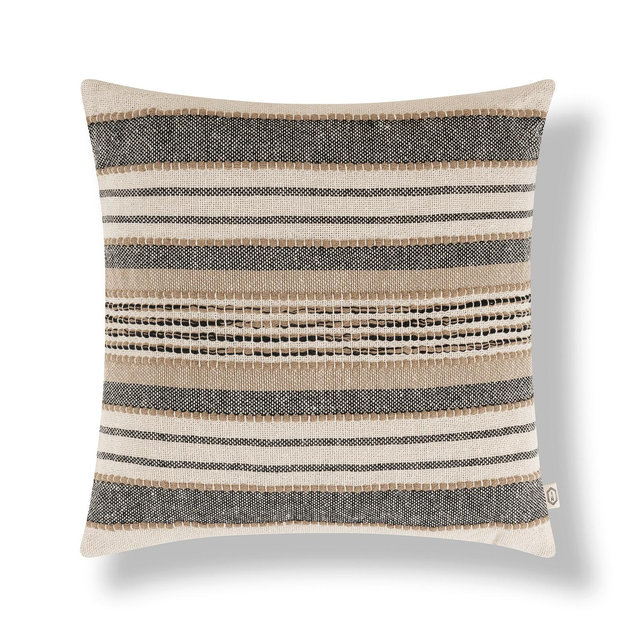 1pc 20"x20" Indigo Road by Egypt Sherrod Azzo Multi Weave Stripe Decorative Pillow Gray