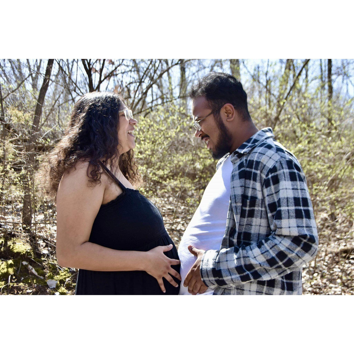 Being silly during our family/maternity photo shoot for Ezra.