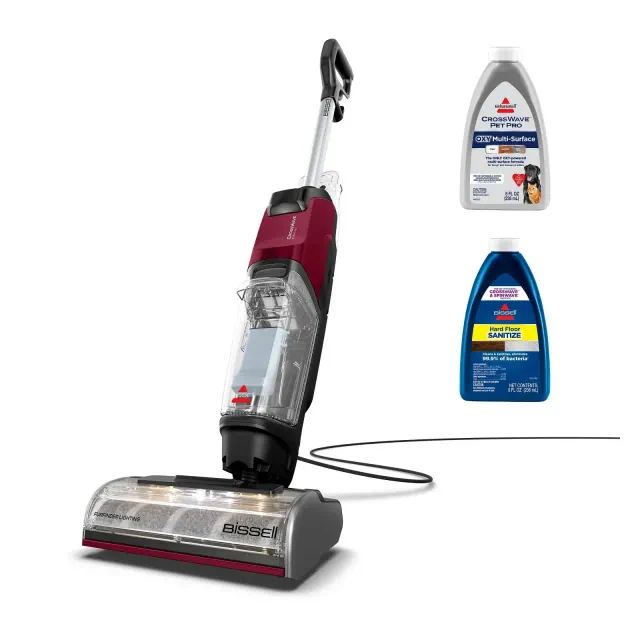 Bissell CrossWave EdgeFind Floor Cleaner 10.5"Cleaning Path Red