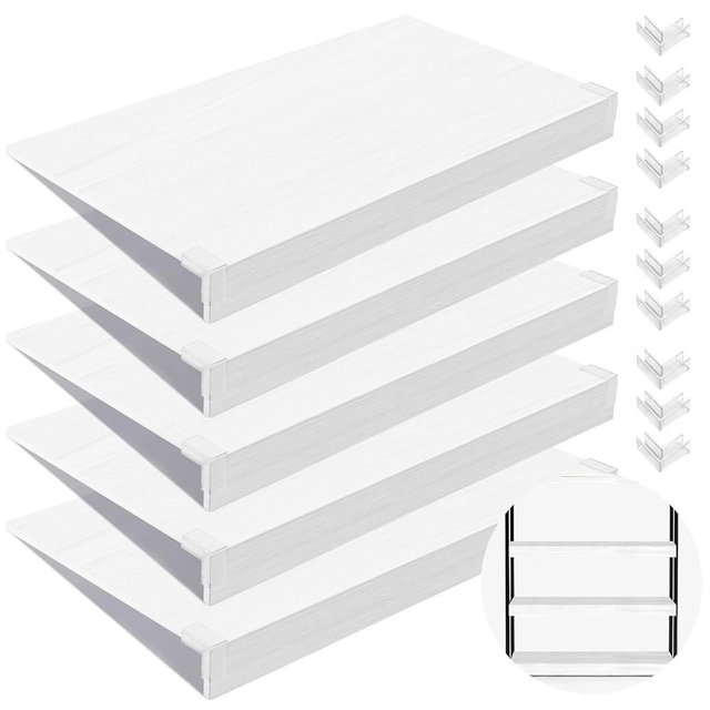Wire Rack Covers for Shelves, 24*12 inch Wires Shelf Ccover, Shelfs Covers for Wire Shelving, Easy to cut Install Wire Shelf 0.31-inch Thick Moisture Durable Shelfs Liner for Kitchen, Pantry White