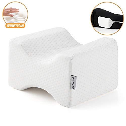 ZOAN Knee Pillows for Side Sleepers, Memory Foam Professional for Back and Hip Pain, Relieve Pregnancy Sciatic Pressure, Better Circulation with Upgrade Removable Cover