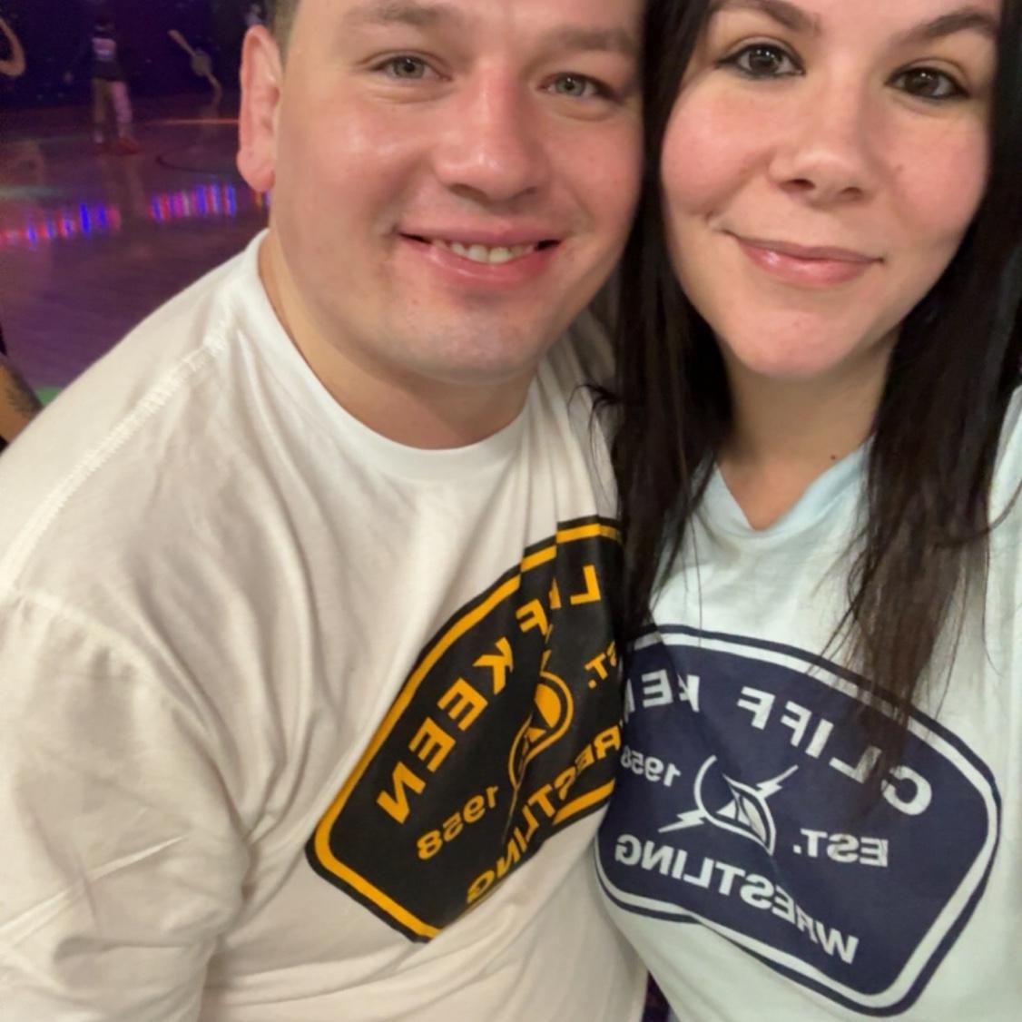Our one-year anniversary while celebrating New Years at the skate rink.