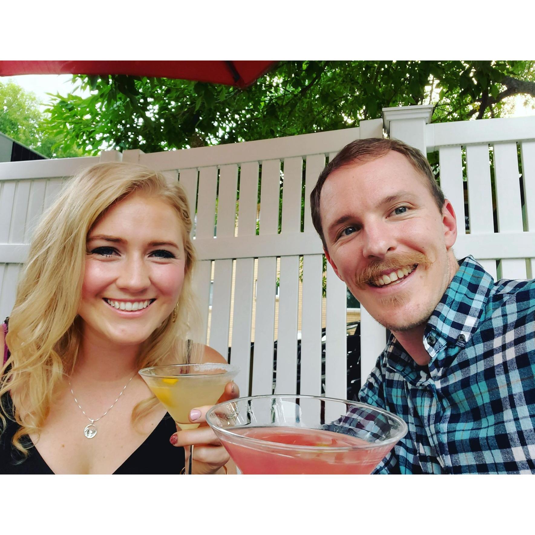 Enjoying our first real date night post-quarantine! #martinisbistro