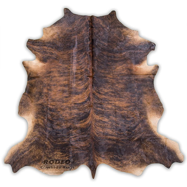 Cowhide Rug, Dark Brindle: XXL 6x8ft (180cmx240cm)