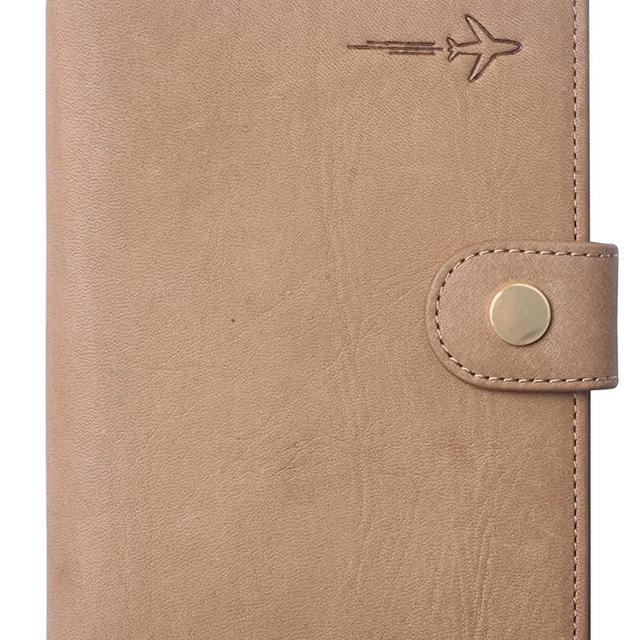 Genuine Leather Passport Case, RFID Passport Cover with Credit Card Holder for Women and Men Family ID Travel