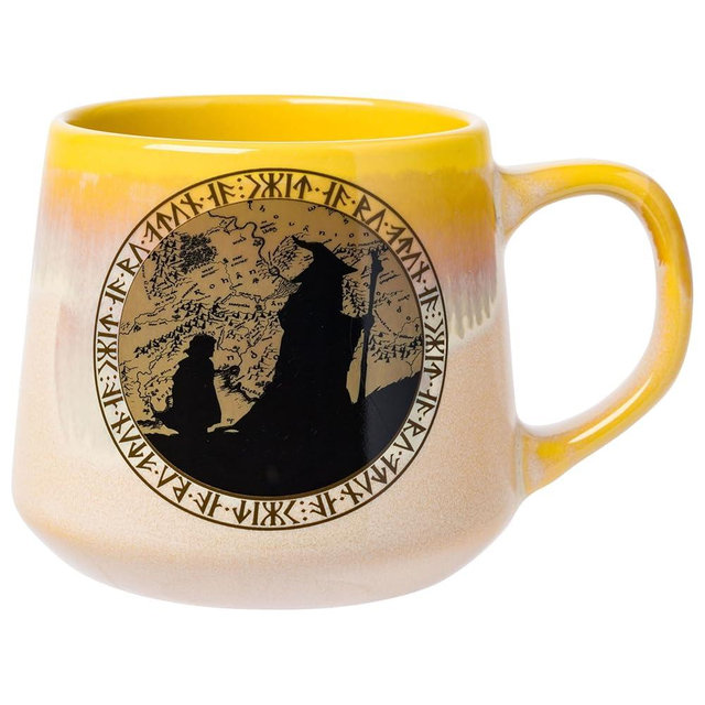 Silver Buffalo The Lord of the Rings Not All Who Wonder Are Lost Reactive Glaze Tapered Pottery Mug, 18 Ounces
