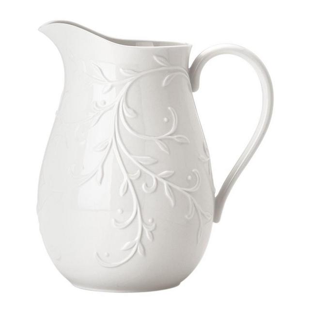 Lenox Dinnerware, Opal Innocence Carved Pitcher