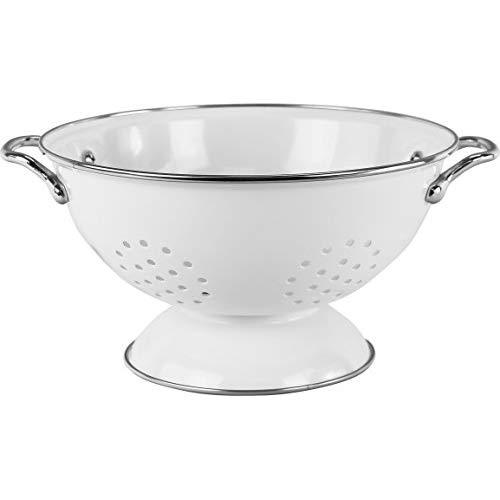 Calypso Basics by Reston Lloyd Powder Coated Enameled Colander, 3 Quart, White
