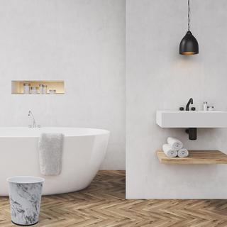 Marble Design Bathroom Trash Can