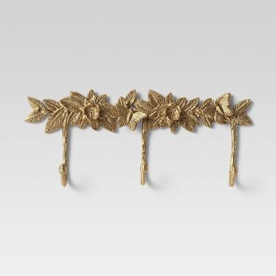 Floral Wall Hook Light Gold - Opalhouse&#153;