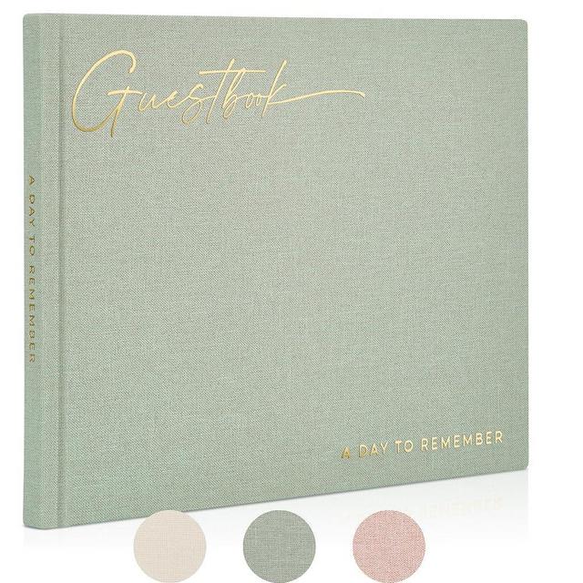 ZICOTO Beautiful Wedding Guest Book for Your Wedding Reception - Simply Elegant Guestbook to Sign in - The Perfect Wedding Or Baby Shower Guest Book and Addition to Your Big Day