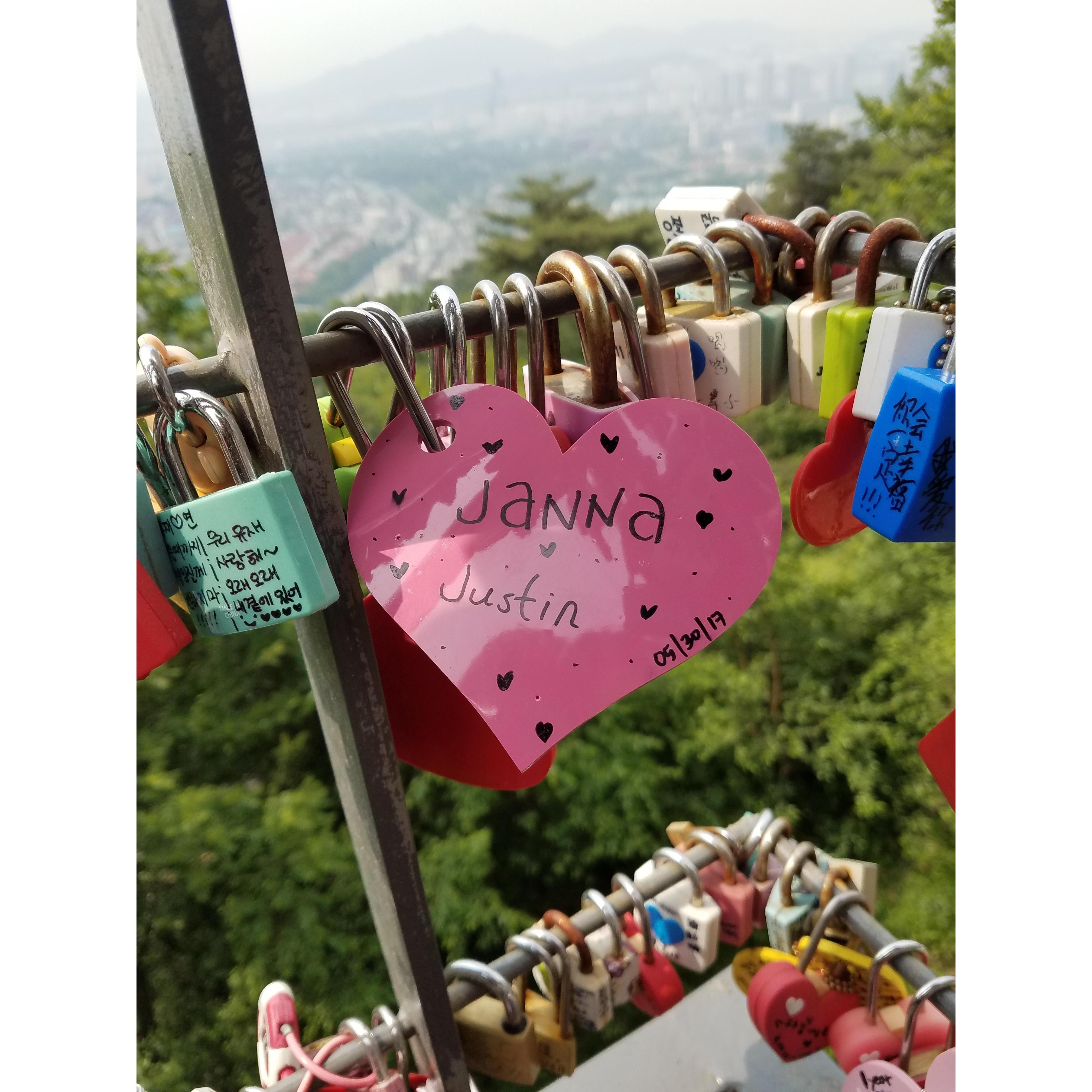 Lock of love. Namsan Seoul Tower, Korea 2017
