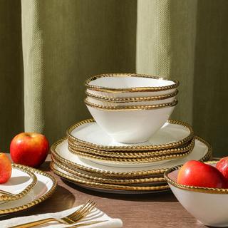 Christian Siriano Akoya 12-Piece Dinnerware Set, Service for 4