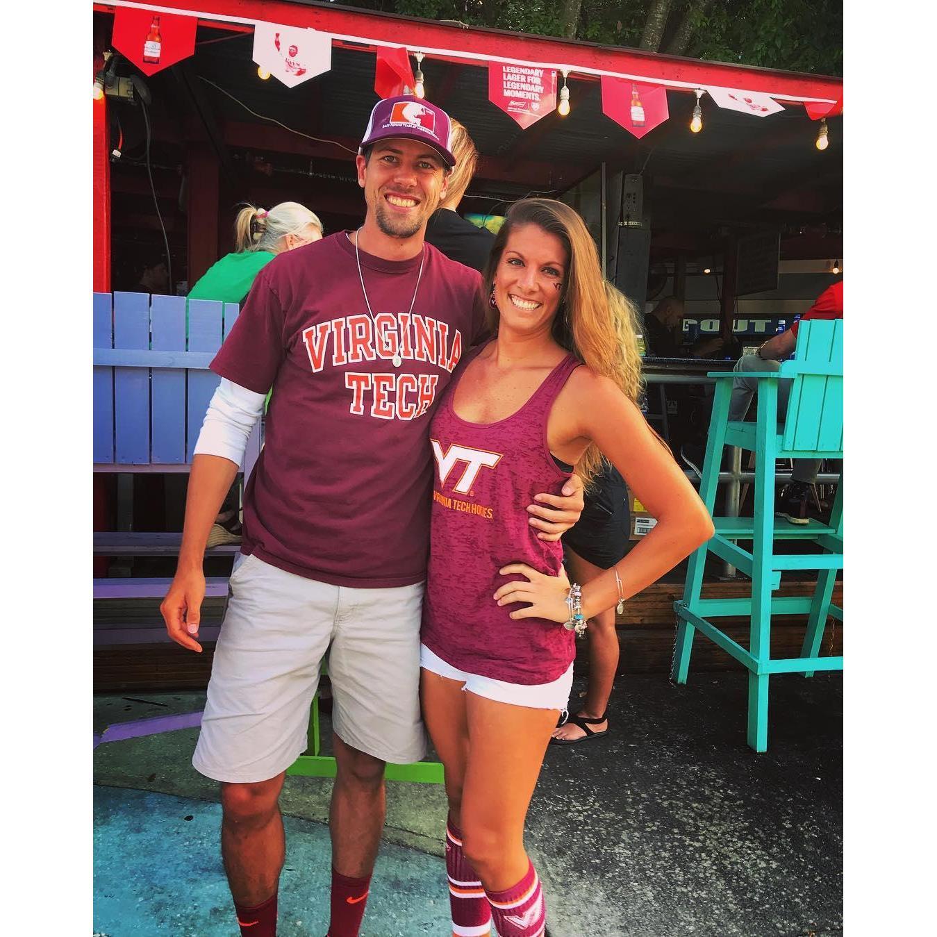 Always repping and rooting for the Hokies even from St. Pete!