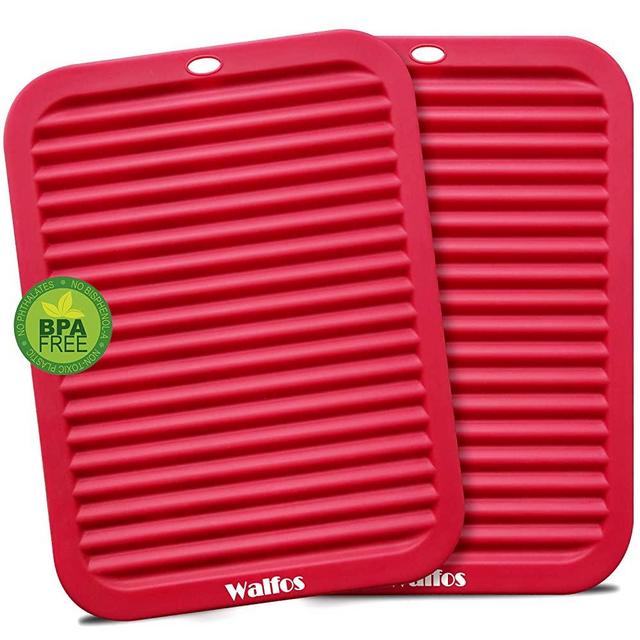 Walfos Silicone Trivets For Hot Pots and Pans - Heat Resistant Hot Pads For Kitchen Counter- Multi-Purpose & Versatile Trivet Mat - Durable & Flexible Silicone Hot Pad