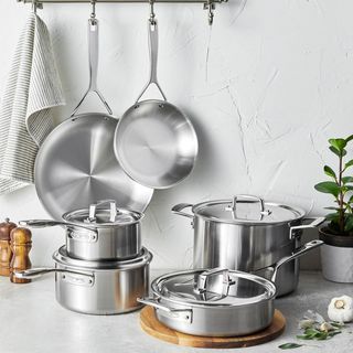 Essential 5-Ply 10-Piece Stainless Steel Cookware Set