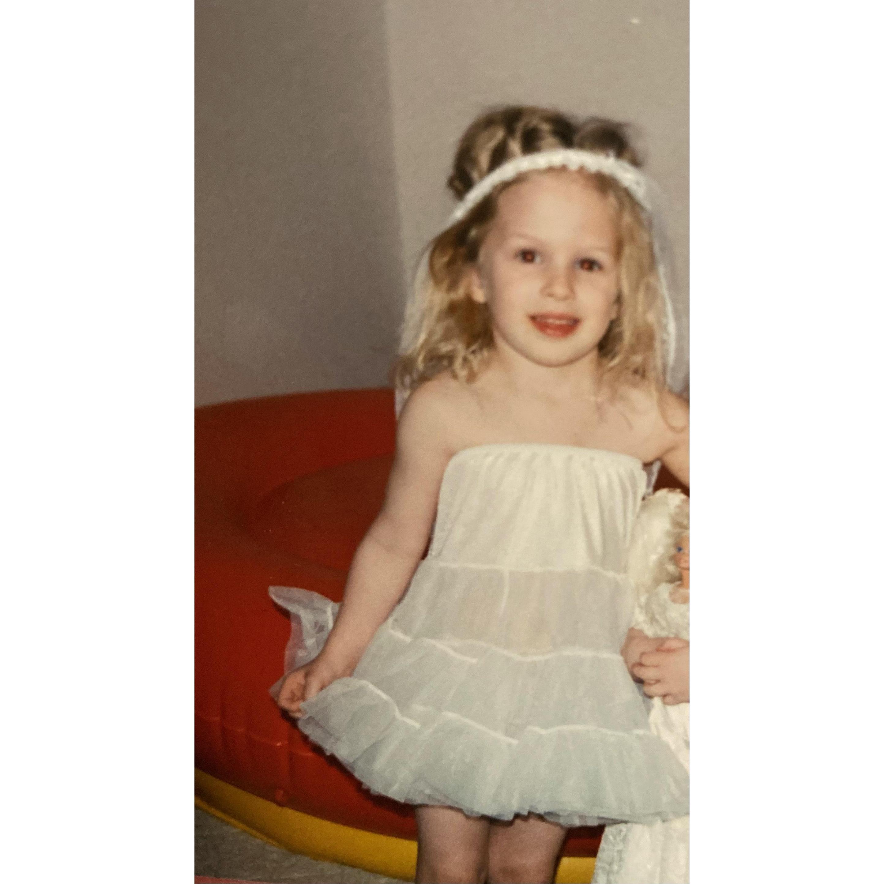 The first time I ever tried to be a bride! How’d I do?