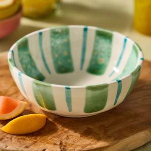 Striped Earthenware Bowl