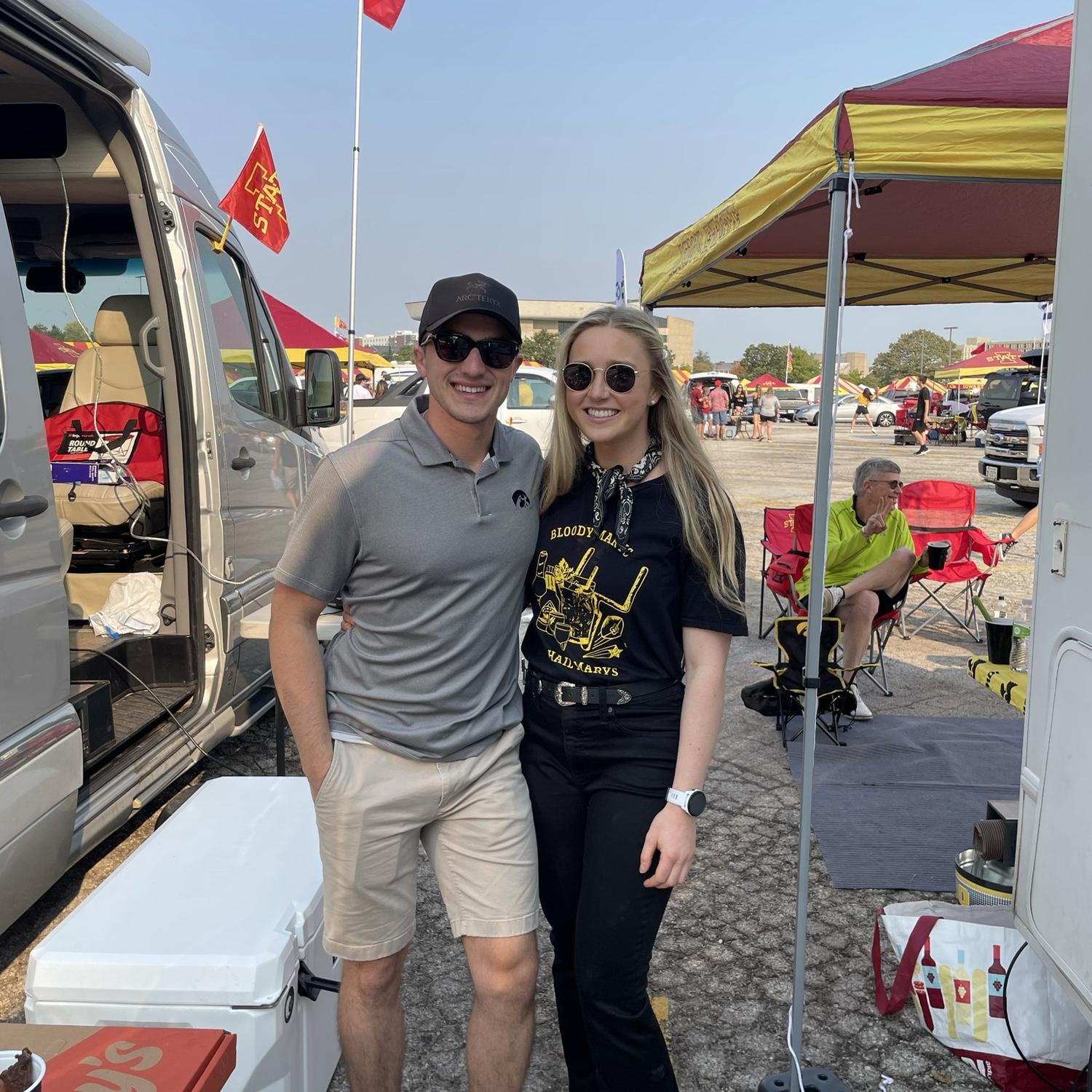our 1st iowa vs. iowa state game !! go hawks !!