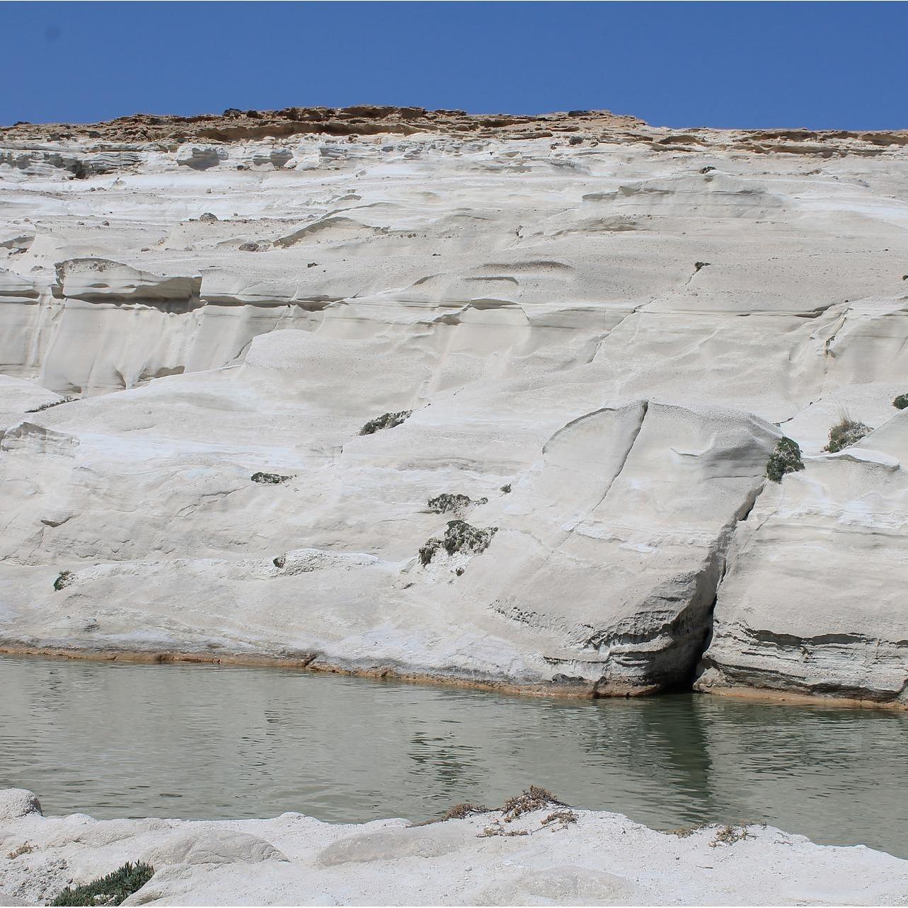 Milos has many different landscapes, Sarakiniko beach