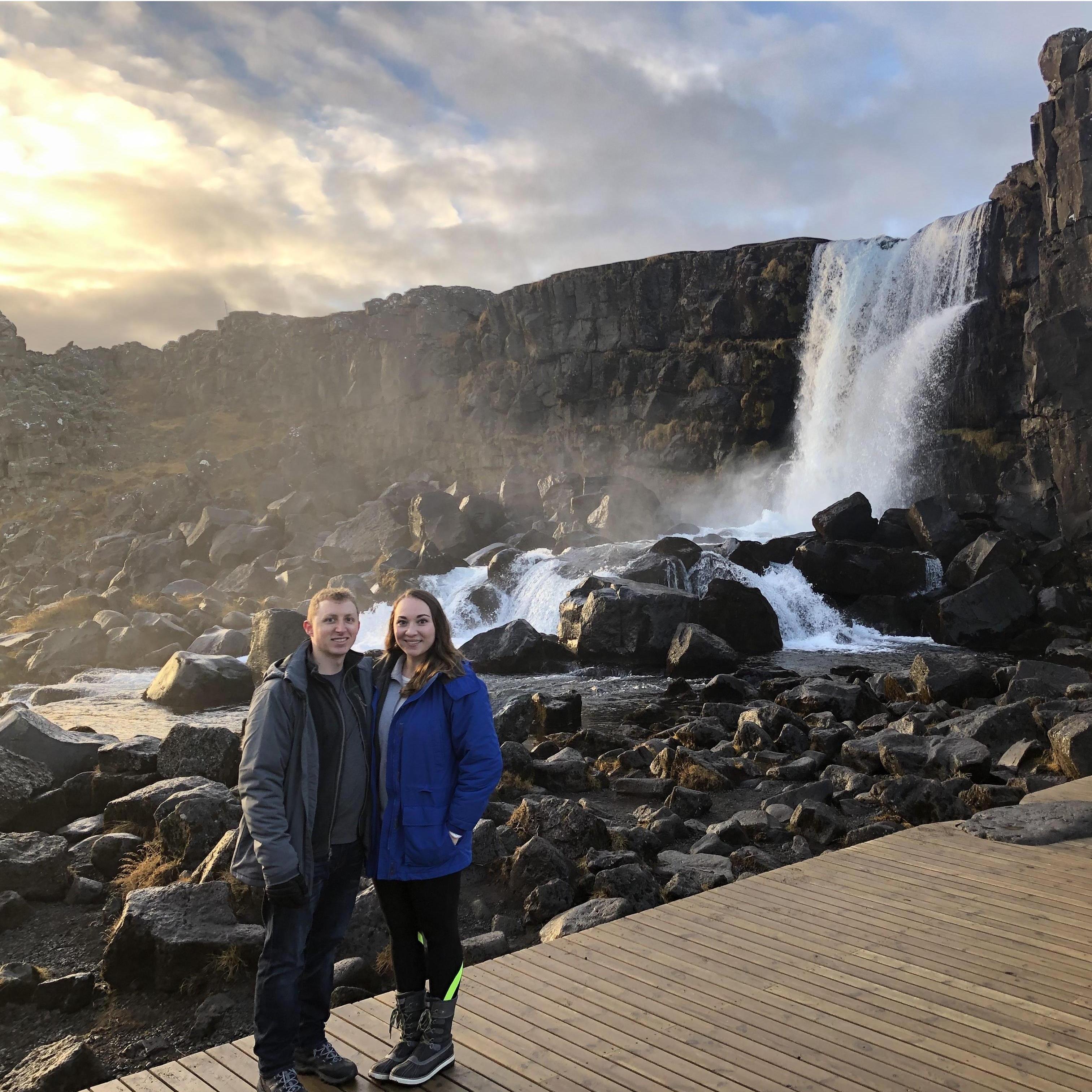 This was taken 15 minutes before Ryan proposed in Thingvellir National Park, Iceland. He had the ring in his right pocket and was actually thinking about getting down on one knee right here!