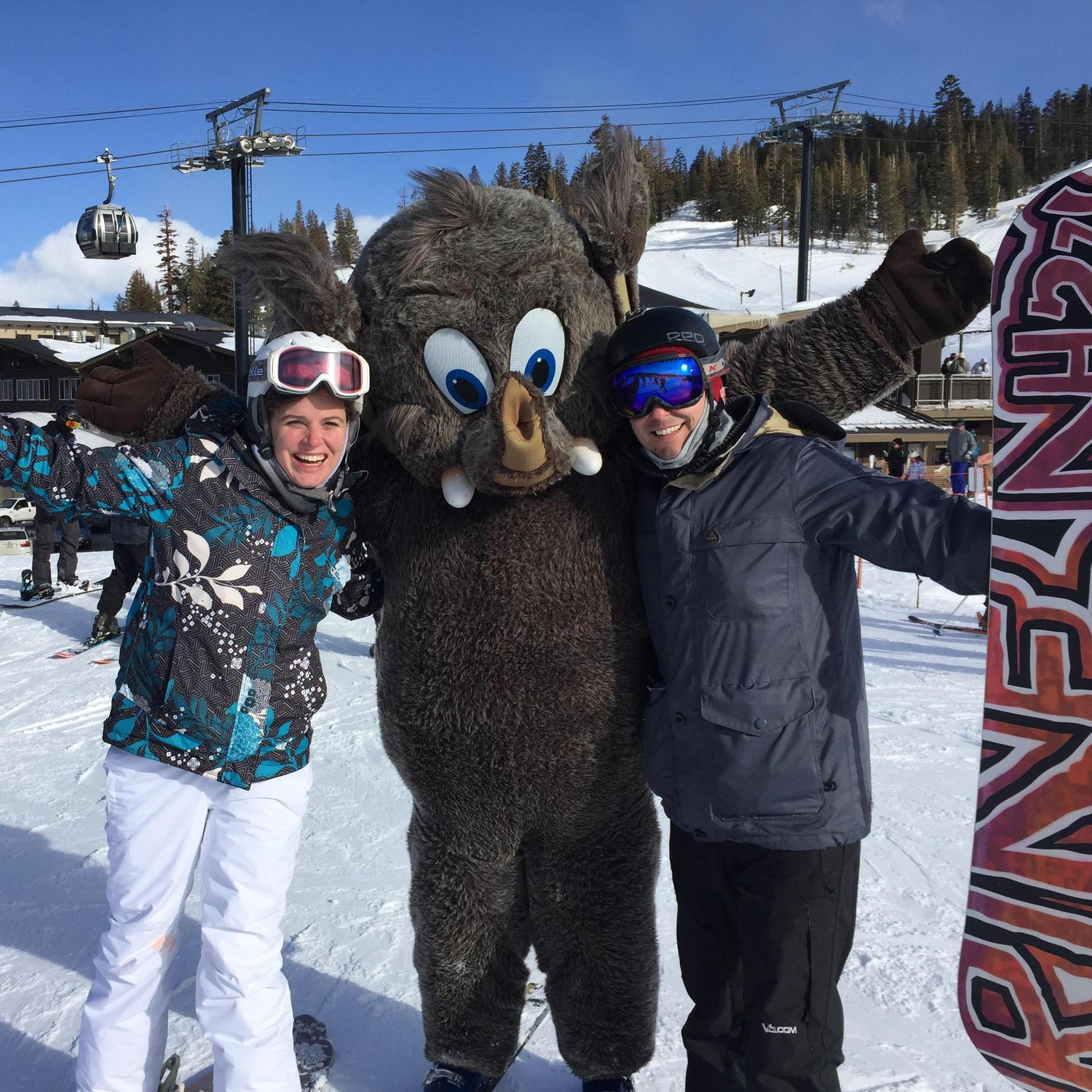 Having fun in Mammoth on a beautiful blue bird kind of day.